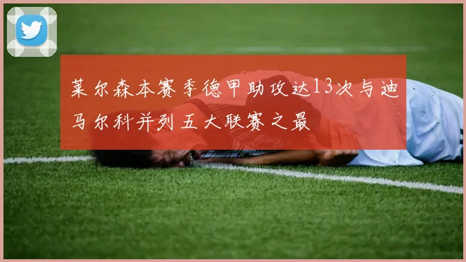 莱尔森本赛季德甲助攻达13次与迪马尔科并列五大联赛之最